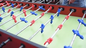 Table Football Played By Two Players Stock Footage Video (100% Royalty-free) 3407629585 | Shutterstock