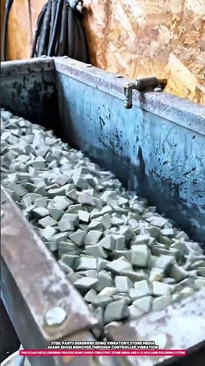 Two Stage Metal Finishing Process Using 300kg Vibratory Stone Media and 3–11.5kW Sand Polishing