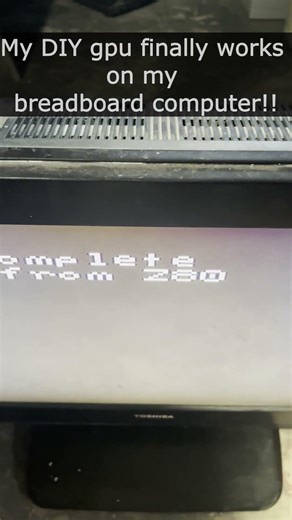 My #diy gpu finally works in my #breadboard #computer #z80 #retro #foryou #shorts #tiktok #fyp