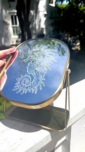 Sea Horse, Hand Etched Mirror, Decor, Mirror, Etching - Etsy Australia