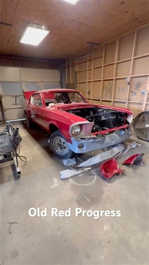 Old Red Progress: Mustang Fastback Classic #mustang #classiccars #musclecars #oldschool #mustanglife