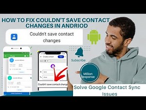 How to Solve Couldn't Save Contact Changes in Android| Fix Contacts Sync issues #Couldn'tSaveContact