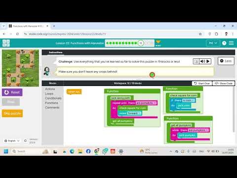 Lesson 22 Functions with Harvester 11