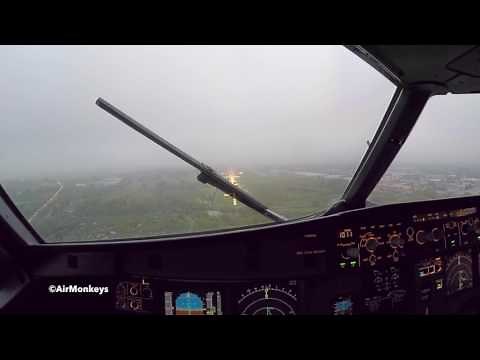Landing at Milan Linate Airport - A320 - Pilot's view