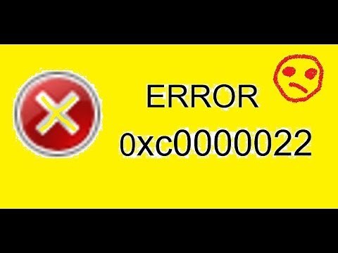 Solução para o erro 0xc0000022.