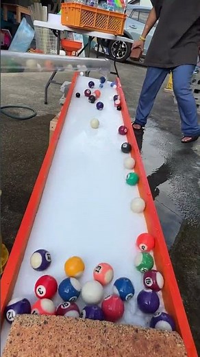 The ultimate marble run ☆ Long clear pipe & DIY wooden gutter ramp combination course⑤