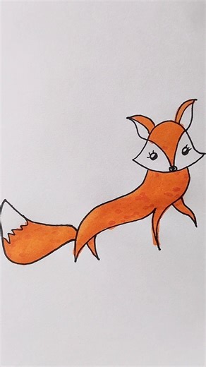 How to Draw Fox 🦊 #fox #drawing #kidstvforfun #funny #viral #shorts #coloring #trending #art