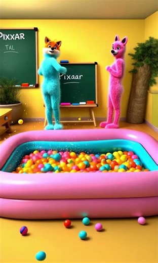 Fluffy Can’t Stay Still While Waiting for the Ball Pit to Fill Up! 🤣🐾🎈