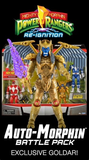 49K views · 807 reactions | Exclusively @Target! The Auto-Morphin Battle Pack! Includes Exclusive Evil Space Alien Goldar and the five Power Rangers, with head-flippin morphin action! #PowerRangers #Reignition #TargetFinds #AutoMorphin #Goldar | Power Rangers | Facebook