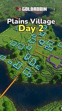 Minecraft Plains Village - Day 2 🏡 #minecraft