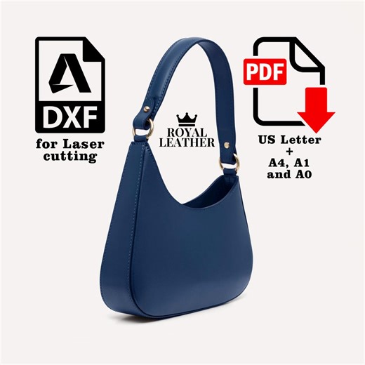 PDF & DXF Leather Hobo Bag Pattern – Top Handle Purse Template – Evening Cocktail Bag DIY Pattern – Trendy Bag Sewing Pattern - Etsy