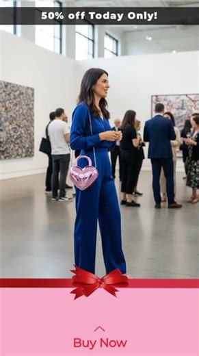 Key to My Heart Bag - Metallic Acrylic Chain Strap