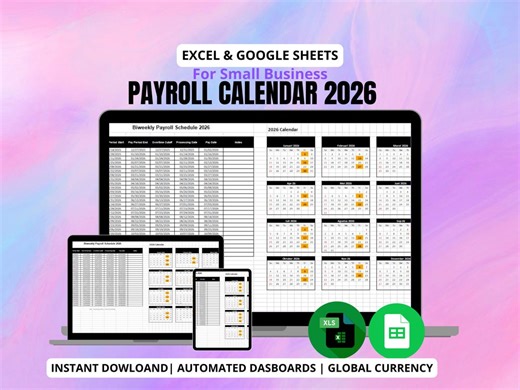Payroll Calendar 2026 | Weekly, Biweekly & Monthly Pay Schedule | HR Payroll Planner | Editable and Printable Payroll Calendar - Etsy Sweden
