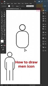 How to make Men icon in adobe Illustrator