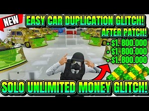 *NEW SOLO* AFTER PATCH CAR DUPLICATION GLITCH IN GTA 5 ONLINE! (UNLIMITED MONEY GLITCH)