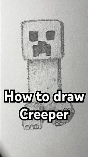 How to draw a Creeper from the Minecraft Movie! Easy! #drawing #art #minecraft