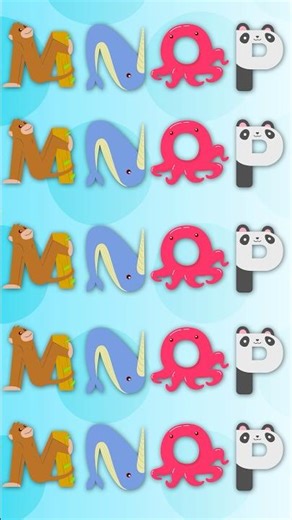 M N O P English Letters of ABCs ⭐️ #phonicsong #letters #nurseryrhymes #alphabet #english #Phonics