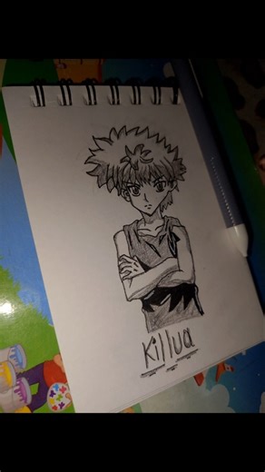 Draw Killua drawing with Shading drawing from Hunter x Hunter #YT short #drawing #art