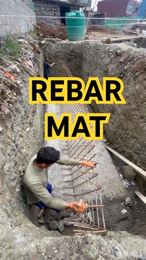 Workers Laying Base Rebar Mat for Foundation 🔩 Real Site Work #shorts