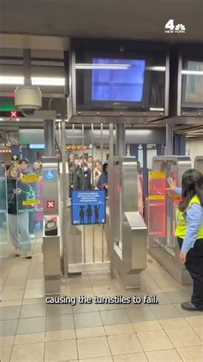 Chaos at busy NYC station as riders test new MTA gates | NBC New York