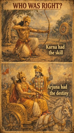 Karna vs Arjuna — Skill or Destiny? #shorts