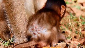 2.9K views · 281 reactions | What wrong happen? Poorest newborn baby monkey Bronco has problem skinny infection | Monkey Balina | Facebook