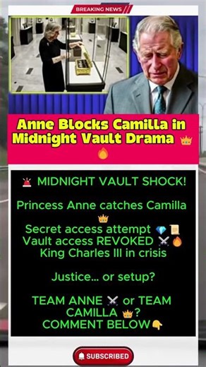 MIDNIGHT VAULT DRAMA ERUPTS 👑⚔️🔥#PrincessAnne #QueenCamilla