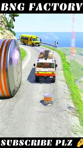 Cars & Cargo Truck vs Chained Hydraulic Bollards Extreme Crash Crush#hellopcgames#beamngdrive #gamin