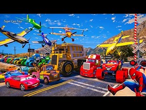 Cars McQueen Monster Truck Mack Colossus XXL Tow Mater Jackson Storm The King Dinoco All Racing Toys