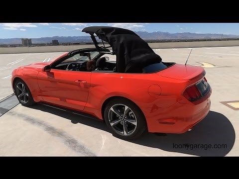 2015 Ford Mustang EcoBoost Convertible Soft Top Open Close