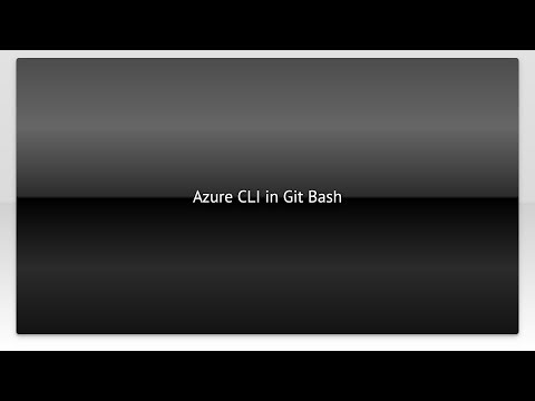 Azure CLI in Git Bash