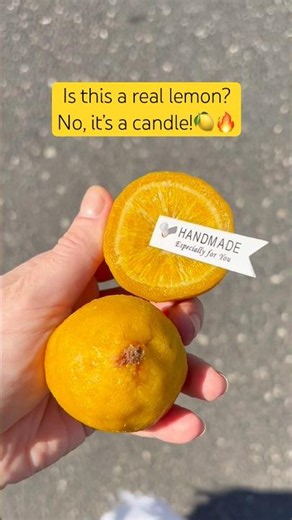 Realistic Lemon Candle DIY 🍋✨ | Healthy Fruit Candle? 🔥 #shorts #candlemaking