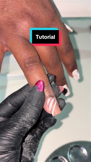 Candy cane nail art tutorial, extremely overdue post 😅 #nailart #christmasnails #nails