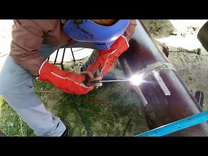 SMAW 5G uphill pipe welding video