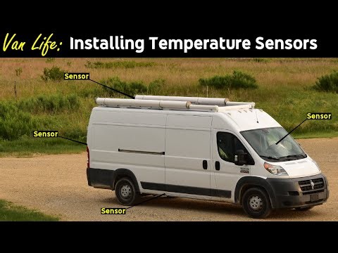 Van Life, Van Build - Installing Temperature sensors, thermometers for your Van or RV