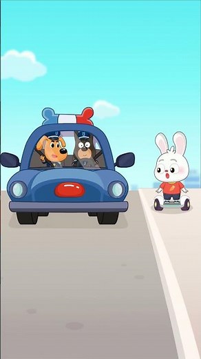 Mobil siapa yang lebih cepat? | Kepala Polisi Labrador#labrador #shorts #kartun