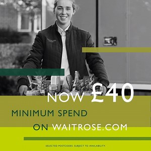 We're pleased to announce that, following customer feedback, we've now reduced the minimum spend on waitrose.com to £40. All deliveries will still be free, too. | Waitrose & Partners