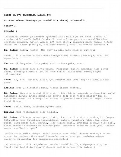 Grade 9 Kiswahili Paper 2 Mid Term 2 Exam 2025 with Marking Scheme