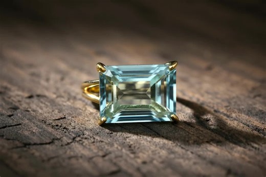 Blue Topaz Sterling Silver Ring · Rectangle Cut Gemstone Ring · Statement Cocktail Ring · November Birthstone Ring - Etsy