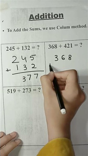 3-digit addition sums for kids: || Easy Maths for Kids - daily maths practice