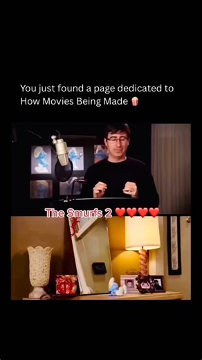 How Movies Being Made on Instagram: "The Smurfs 2 🥳 This behind the scenes clip shows how animated characters begin with real actors. In a quiet recording booth, performers use voice, timing, and emotion to shape personalities. Every laugh, shout, and pause is captured first, giving animators a human foundation before animation, lighting, and visual effects are created later today. The finished scene feels effortless, but it is built from countless recordings and revisions. Actors often perform