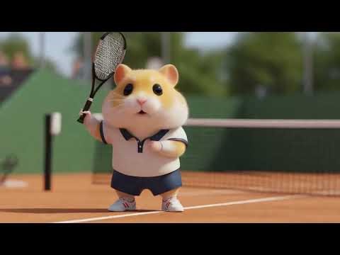 Hamchi ATP Star! Perfect Serve & Volley! Tennis Champion! 🎾🐹🏆