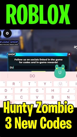 ✅New Codes in Hunty Zombie (Update) Roblox
