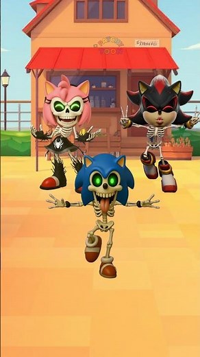 Sonic is dancing as a skeleton! 🦔💀💃