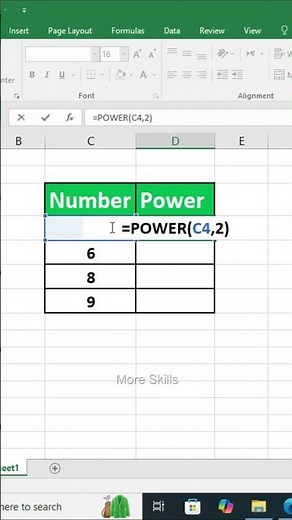 Excel POWER Function Explained ⚡ | Easy Excel Tips!