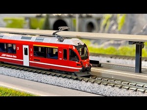 Kato N Scale: RhB (Rhatische Bahn) Glacier Express Layout Allegra, Bernina Express, EW I & Ge 4/4-II