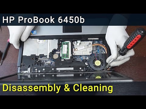 HP ProBook 6450b, 6455b Disassembly, Fan Cleaning and Thermal Paste Replacement