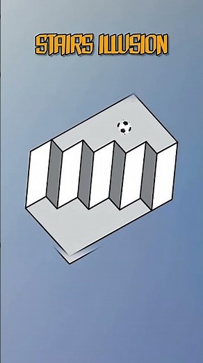 Ball Trapped in Stairs Illusion | Animation #trickart #opticalillusion #illusion