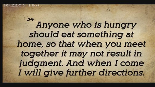 Communion Sunday, March 1, 2026. CCLI#2389936 | Saint John Church-Baptist