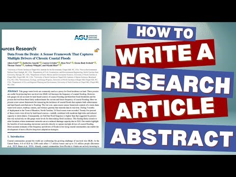 How to Write an Abstract for a Research Article or Conference